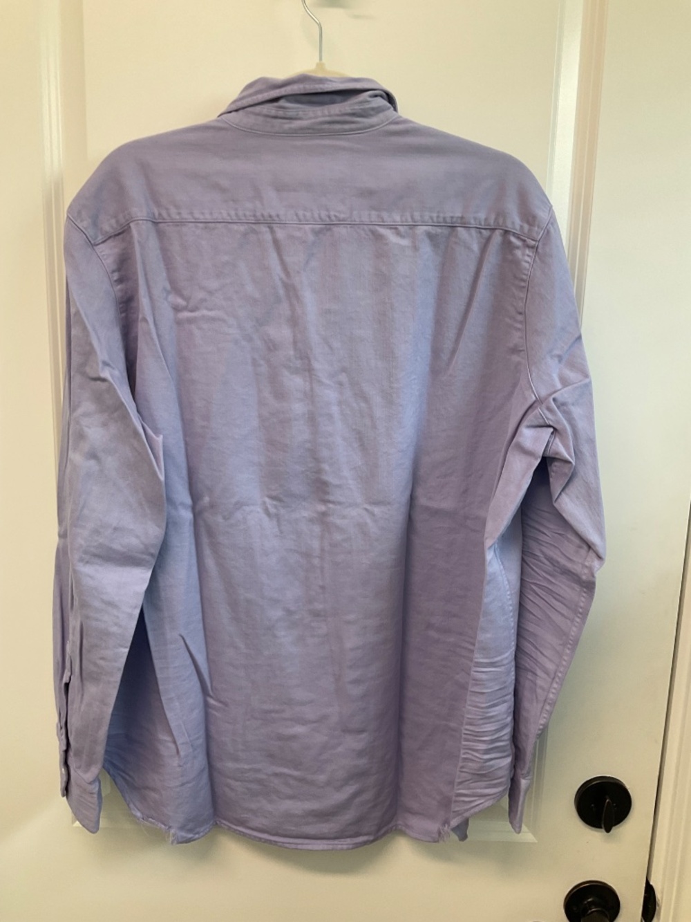 Frank & Eileen Eileen Relaxed Button-Up Shirt - Periwinkle Purple - Size XL - Picture 3 of 5